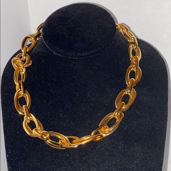 Bright GOLD Chain Link 16" necklace - Picture 2 of 4
